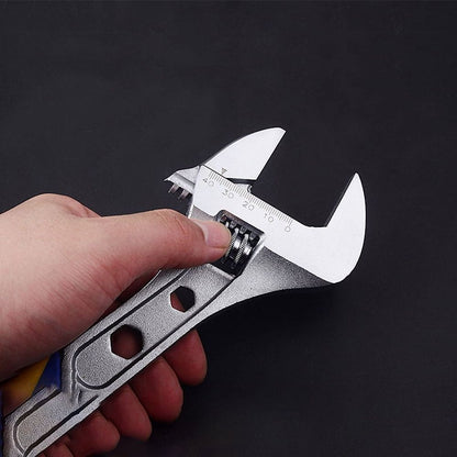 Adjustable Wrench, 6"-12" Anti-Slip Handle Chrome Vanadium Steel Wrench