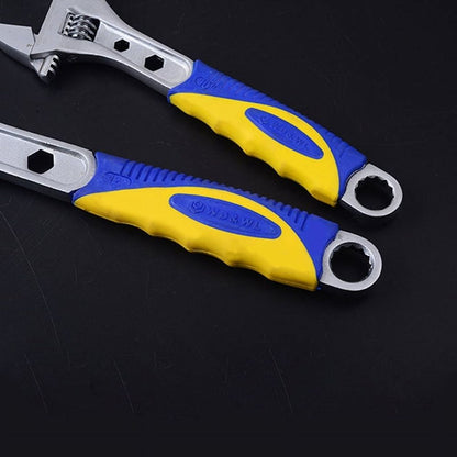 Adjustable Wrench, 6"-12" Anti-Slip Handle Chrome Vanadium Steel Wrench