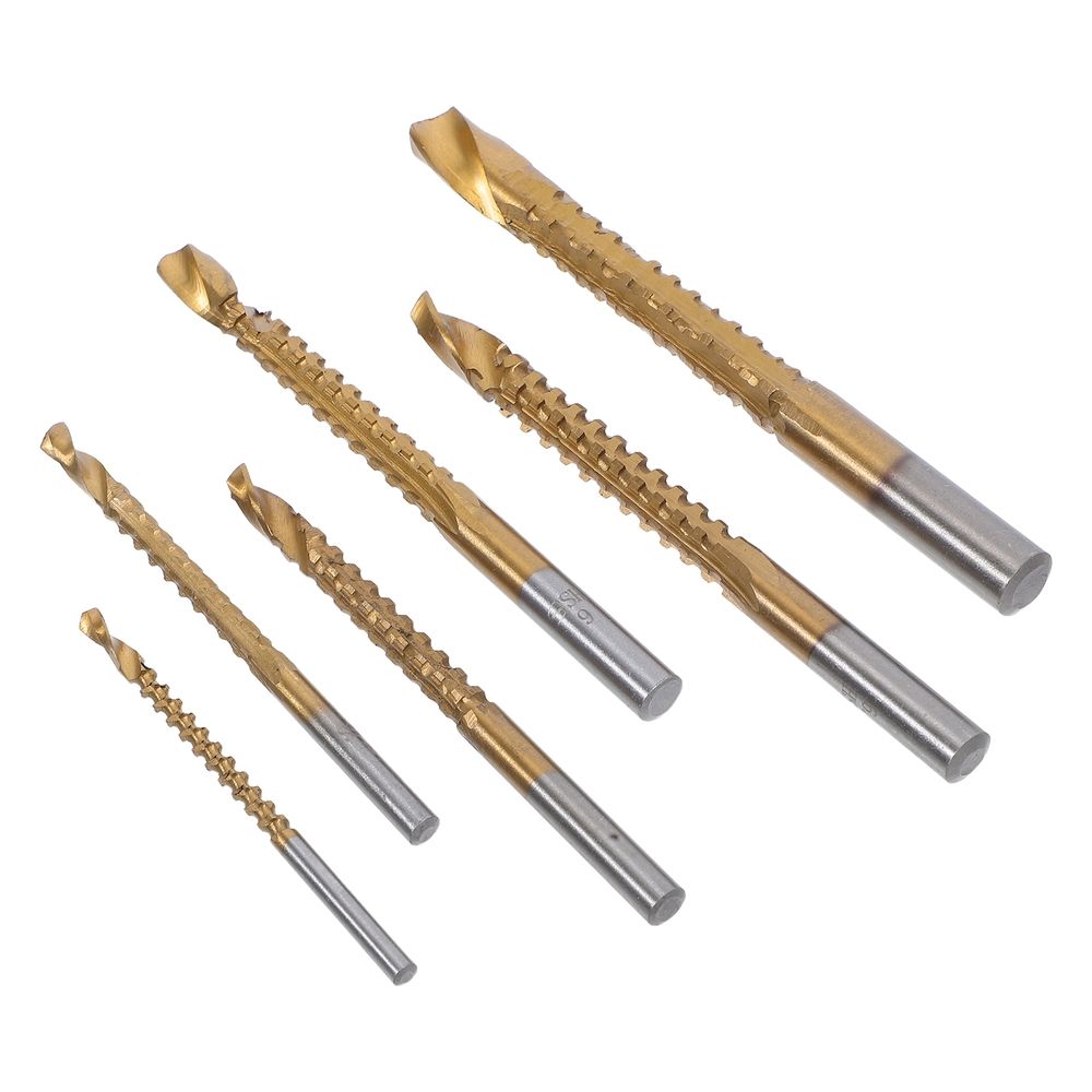 6Pcs Drill Set with Accurate Sizes for Drill Presses and Stationary Machines