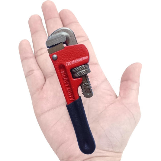 2 Pcs Small Pipe Wrench,6 Inch Straight Adjustable Mini Pipe Wrench Heavy Duty for Tight Spaces