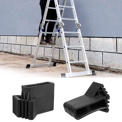 4-Pack Ladder Foot Covers with Deep , Non- Rubber Pads for Safe Ladder Use, Black