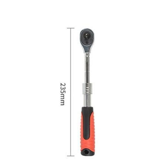 Extendable Ratchet Wrench 1/4 Inch Drive Ratchet Telescopic Ratchet Wrench Nonslip Grip Smooth Wrench For Household Repair