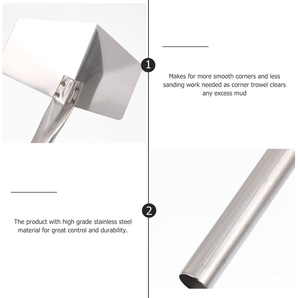Stainless Corner Trowel Silver for Home Wall Angle Repair Scraping Cutter 6Pcs