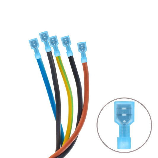 Crimp Terminal Nylon Connector Blue 16-14 Awg Insulated Spade 150Pcs