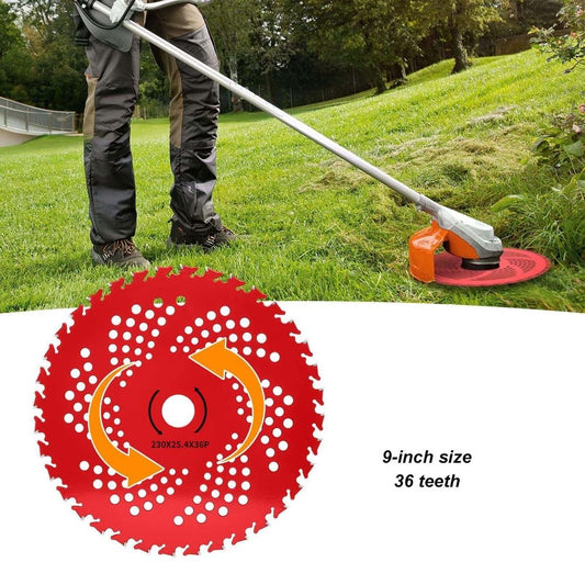 9 Inch 36 Teeth Circular Saw Blade for Weed Trimmer Carbide Brush Cutter Attachment Durable Steel Weed Wacker Blade
