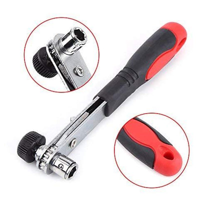 Walfront 1/4" Wrench Screwdriver Ratchet Handle with Interchangeable Driver Bits and Hex Socket Ratchet Wrench Sockets Tool Sets