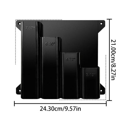 Cable Tie Holder, Zip Tie Storage Organizer with 4 Slots,Wall Mounted Cable Tie Dispensing Rack,Heavy Duty Durable Storage Rack for Garage Workshop Home Workbench,9.57x8.27 inch(Black)