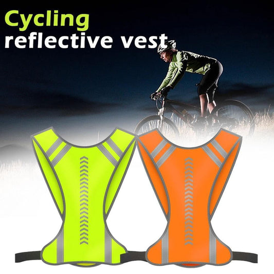 Unisex Warning Night Running Cycling Safety High Visibility Reflective Vest Jacket