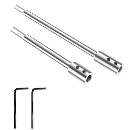 2PCS Bit Extension, 169mm 254mm Extra Long  Drill Bit, Steel Extension Rod Sturdy Drill Bit Extension Post with 2 Wrench for  Drill Bit