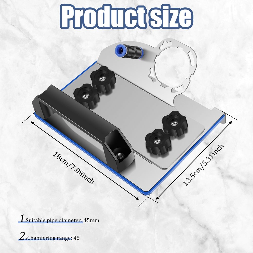 Angle Grinder Stand for Tile 45° Chamfering Cutting, Efficient Angle Grinder Chamfer Bracket, Tile Chamfering Tool for 100 Type Angle Grinders Cutting Ceramic Stone