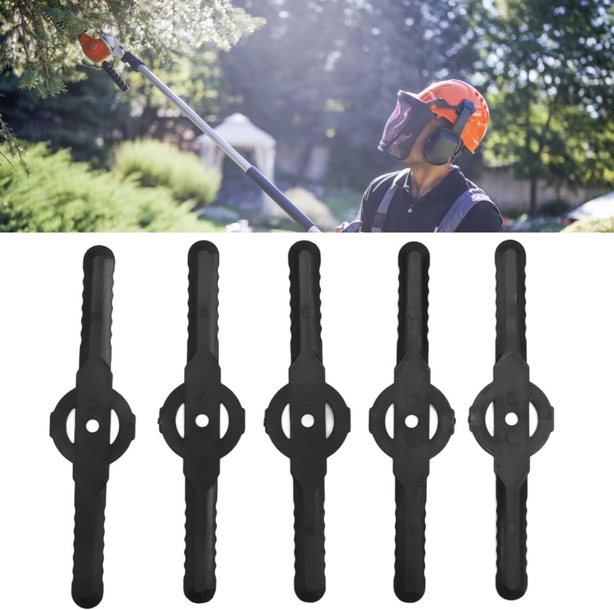 30PCS String Trimmer Head Blades Replace, Plastic Head Blades Replacement for Cordless Grass Trimmer with Gear Design