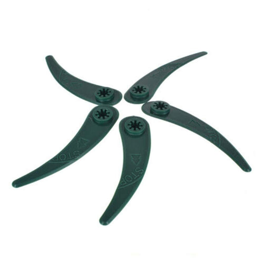 10x Trimmer Plastic Blades for Lawn Mower, 8.3 x 2.3 CM,ABS lawn mower blades, colored plastic blades Green