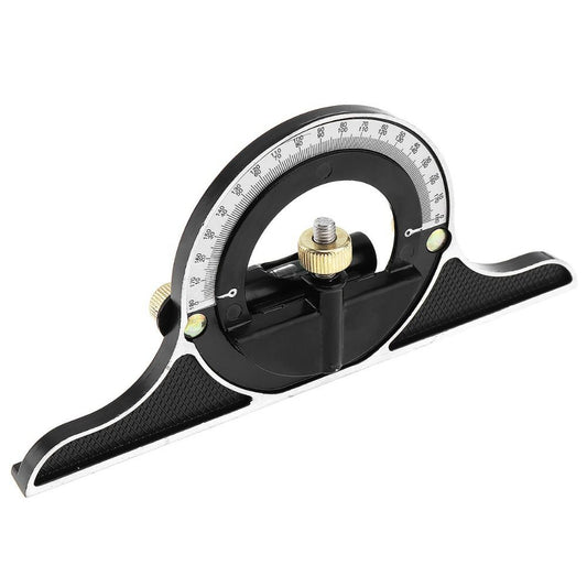 12" Adjustable Sliding Combination Square Ruler & Protractor Level Measure Measuring Set, Inch/Metric