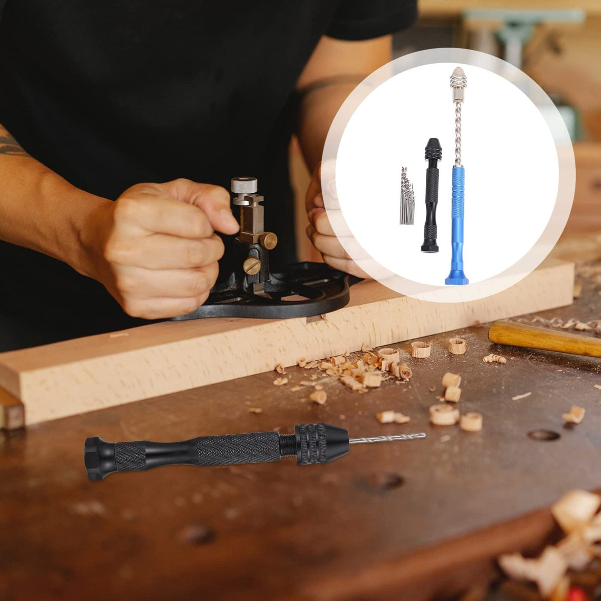 1 Set Hand Drill Tool Pin Drilling Bits Tools Pendant Drill Small Hand Drill Shift Knob Jewelry Making Drills Mini Drill Bits Resin Drills