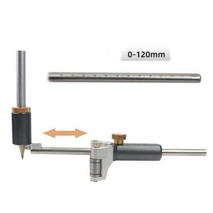 Woodworking Linear Arc Dual-purpose Scriber Ruler Parallel Line Drawing Tool Measuring Gauge DIY Multifunctional Woodworking Scribe Tools
