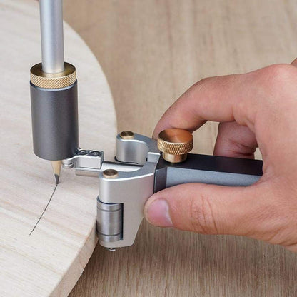 Woodworking Linear Arc Dual-purpose Scriber Ruler Parallel Line Drawing Tool Measuring Gauge DIY Multifunctional Woodworking Scribe Tools