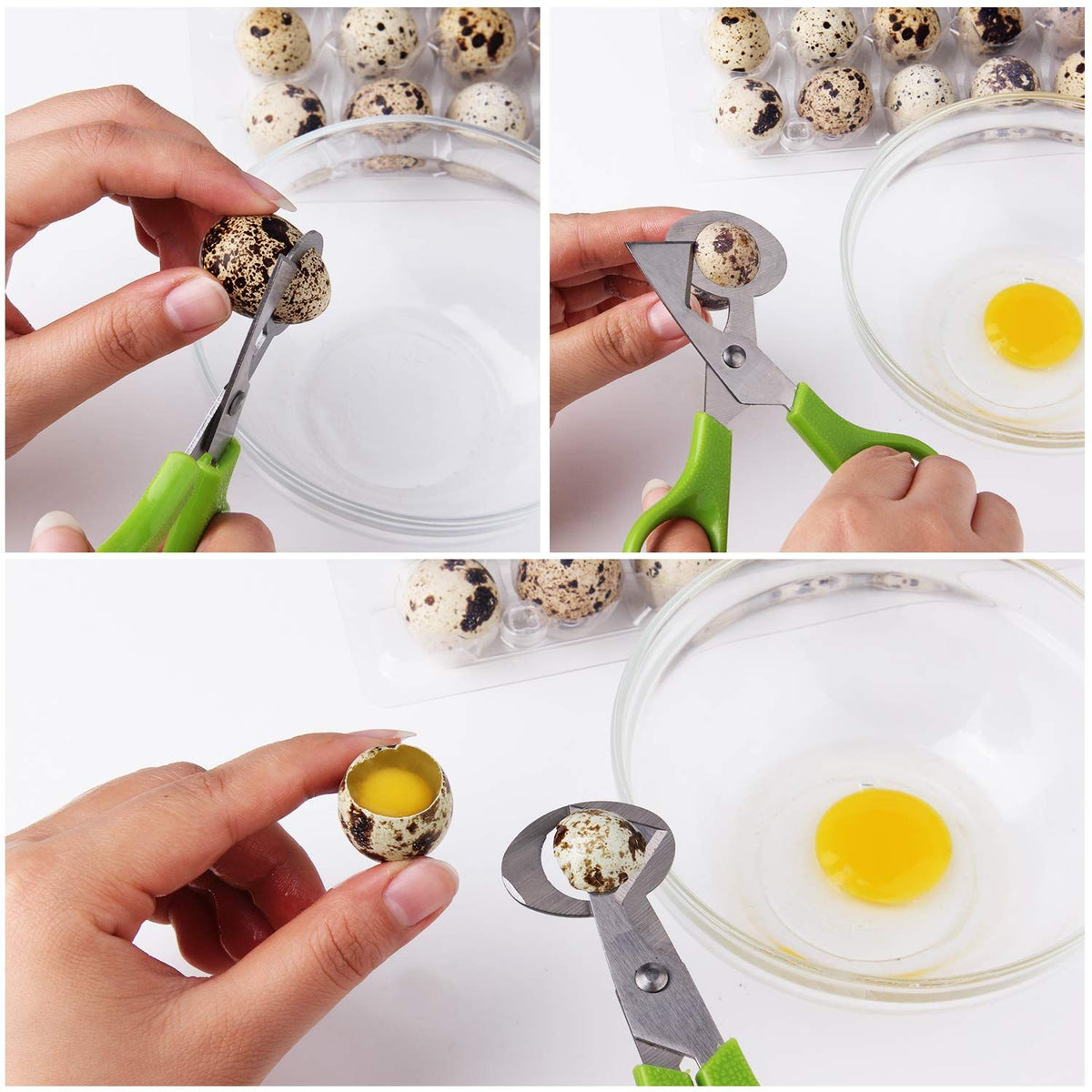 Pigeon Bird Quail Egg Cutter Tool Quail Egg Scissors Opener Cracker Stainless Steel Blade Kitchen Tool
