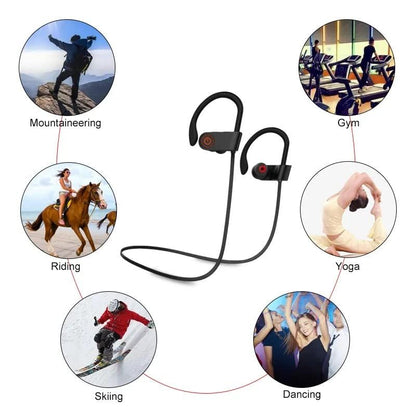 Wireless Elite, Sweatproof, Sport Earphones, Earbuds, Bluetooth Earphones, Fast Charging Black for Workout Sports