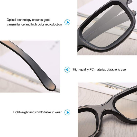 Polarized Passive 3D Glasses for 3D TV Real 3D Cinemas for Adopting ABS material, environmental-friendly.