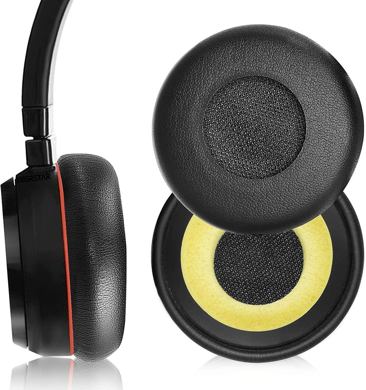 1 pairs Ear Pads Replacement Earpads Cover Cushions Compatible with Headset, All-Day Comfort Design, Memory Foam