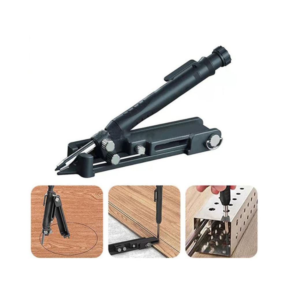 Multi-function Scribing Tool- Construction Pencil- Aluminum Alloy Scribe Tool with Deep Hole Pencil,DIY Woodworking Scribe Gauge