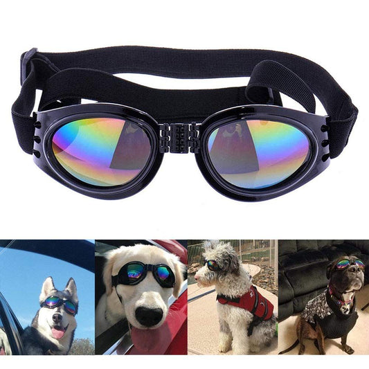 2 Pcs Dog Goggles, Adjustable Strap Dog Goggles Eye wear Protection for Travel Skiing, UV Protection Waterproof