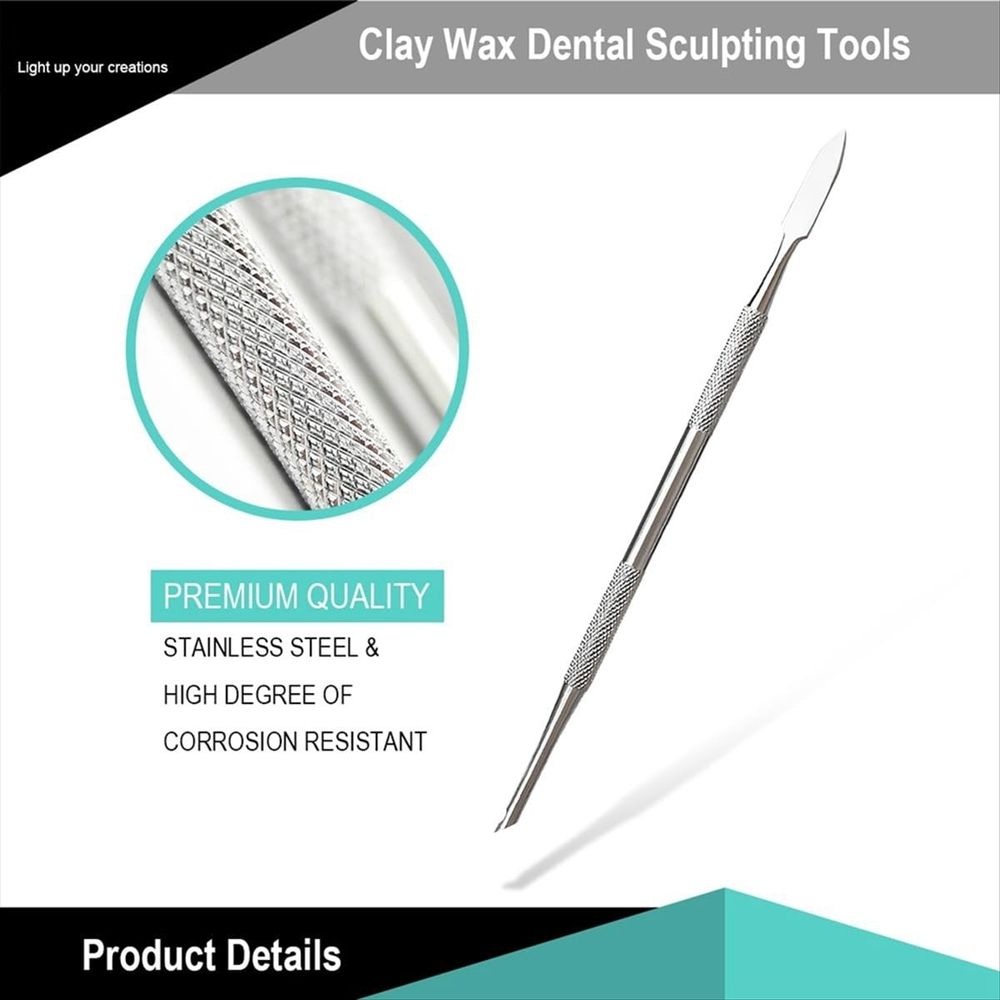 12-Piece Stainless Steel Wax Carving Tools Set, Waxing Instruments, Dual-Ended Sculpting Tools