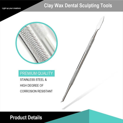 12-Piece Stainless Steel Wax Carving Tools Set, Waxing Instruments, Dual-Ended Sculpting Tools