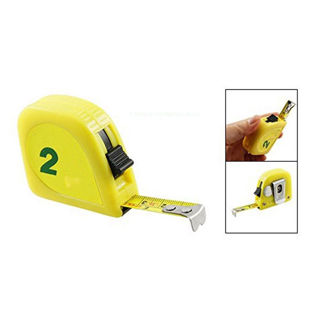 10X Yellow 2M 6FT Tape Meter Measuring Tape Scale Metal Capsule