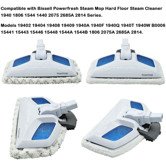 10 Pack Steam Mop Replacement Pads for Bissell Powerfresh Steam Mop 1940 1806 1544 1440 2075 2685A 2814 Series, Model 19402 19404 19408 19409 1940A 1940F 1940Q 1940T 1940W B0006 B0017 2075A