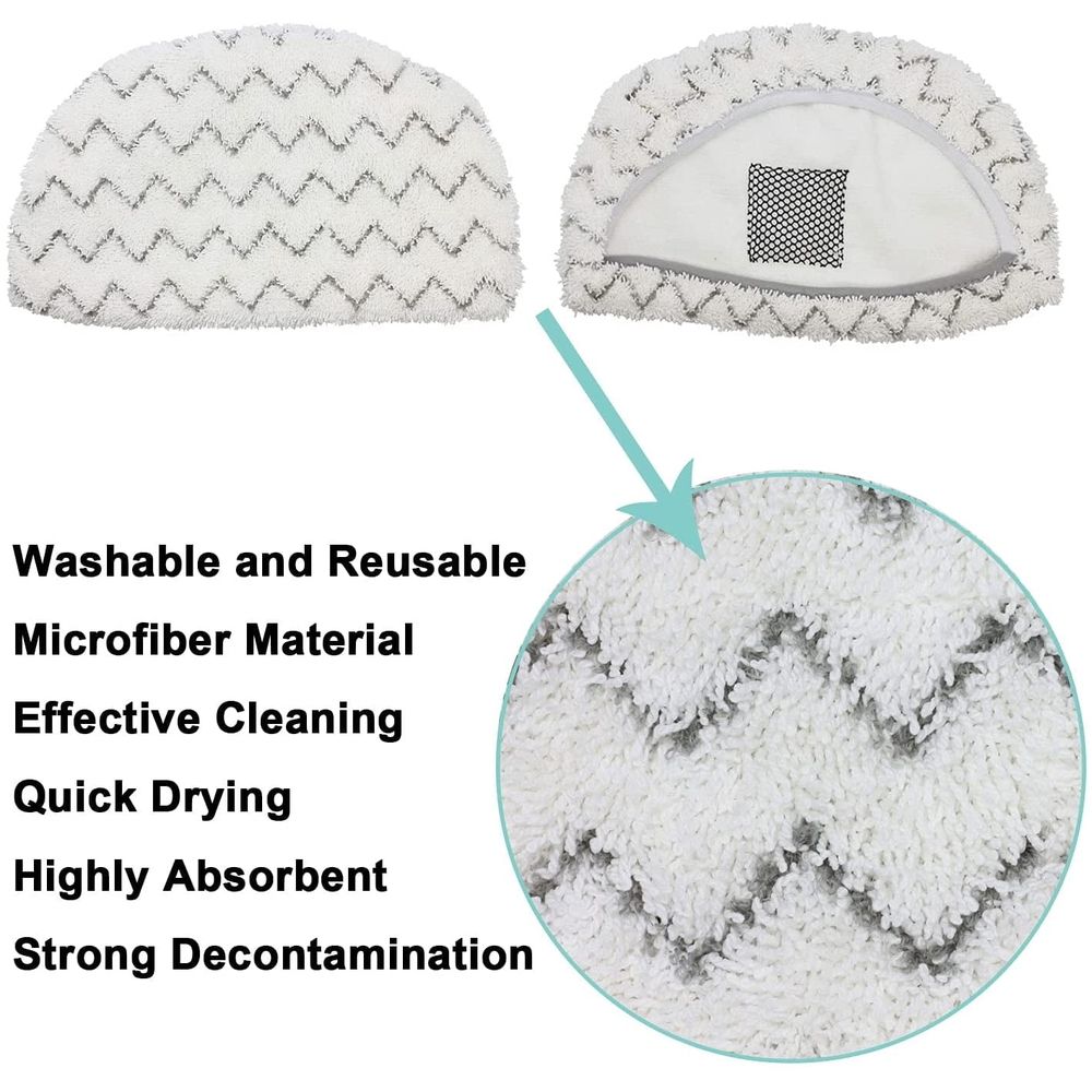 10 Pack Steam Mop Replacement Pads for Bissell Powerfresh Steam Mop 1940 1806 1544 1440 2075 2685A 2814 Series, Model 19402 19404 19408 19409 1940A 1940F 1940Q 1940T 1940W B0006 B0017 2075A
