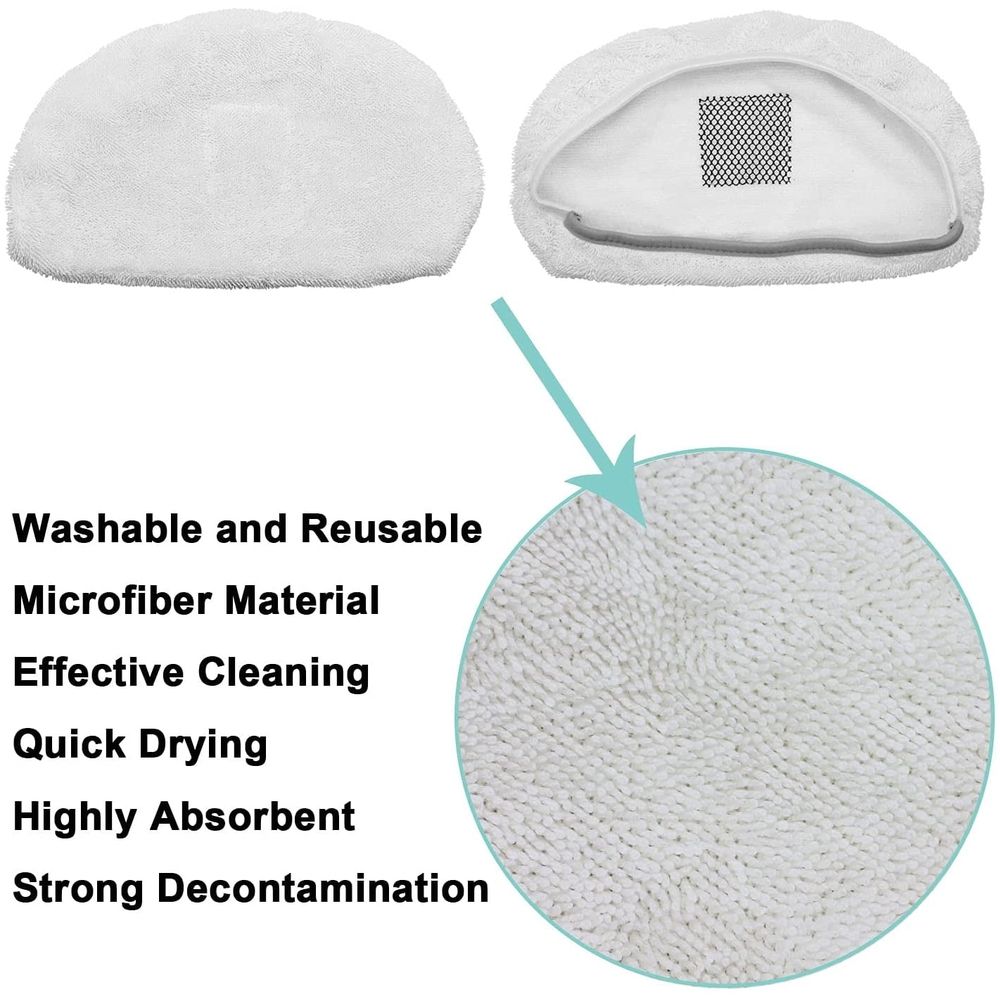 10 Pack Steam Mop Replacement Pads for Bissell Powerfresh Steam Mop 1940 1806 1544 1440 2075 2685A 2814 Series, Model 19402 19404 19408 19409 1940A 1940F 1940Q 1940T 1940W B0006 B0017 2075A