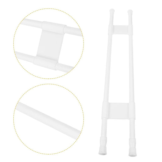 1Pair Retractable White  Fridge Rod Metal PVC Camper Trailer Storage Tension Bar
