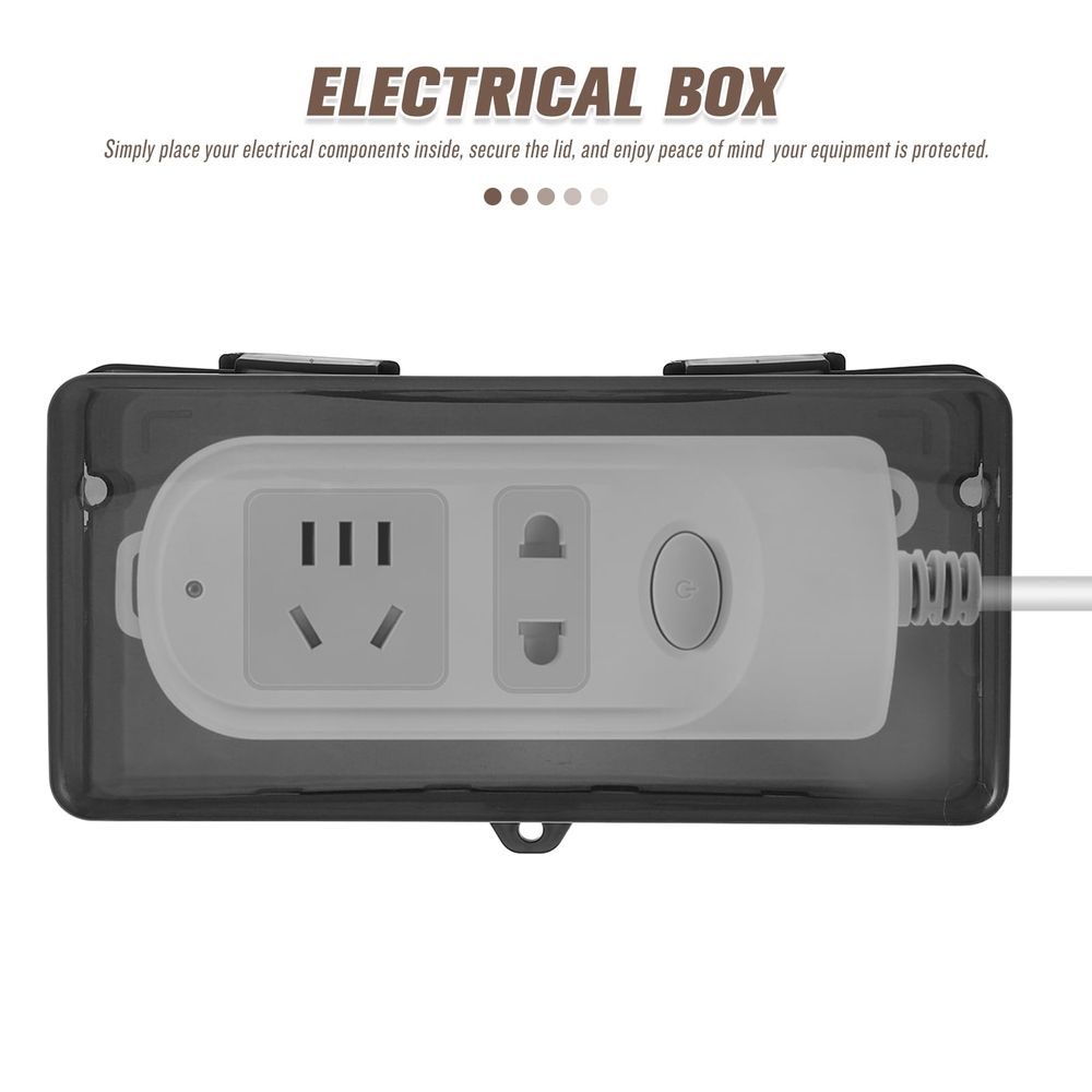 Outdoor Electrical Box Weatherproof Waterproof Power Distribution Box Black for Reliable Protection