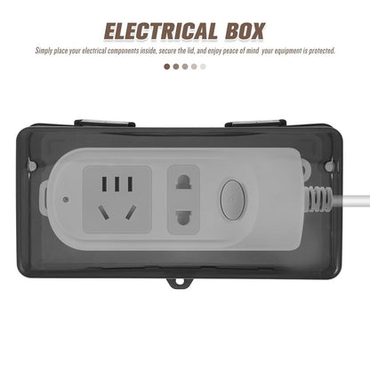 Outdoor Electrical Box Weatherproof Waterproof Power Distribution Box Black for Reliable Protection