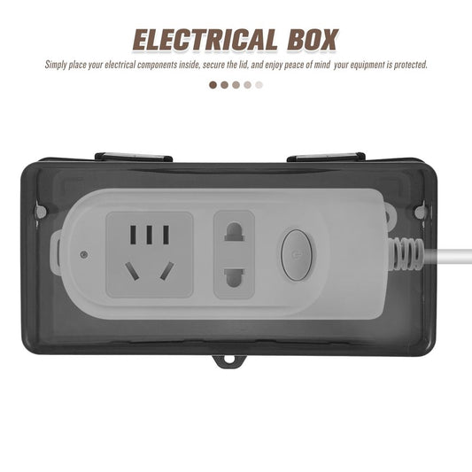 Outdoor Electrical Box Weatherproof Waterproof Power Distribution Box Black for Reliable Protection