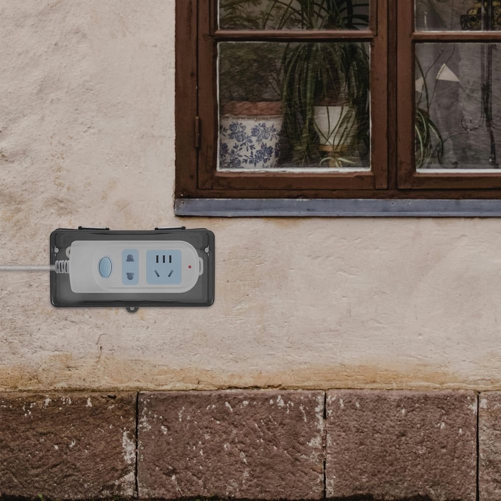 Outdoor Electrical Box Weatherproof Waterproof Power Distribution Box Black for Reliable Protection