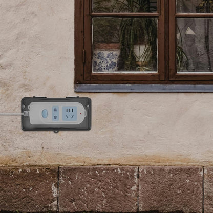 Outdoor Electrical Box Weatherproof Waterproof Power Distribution Box Black for Reliable Protection