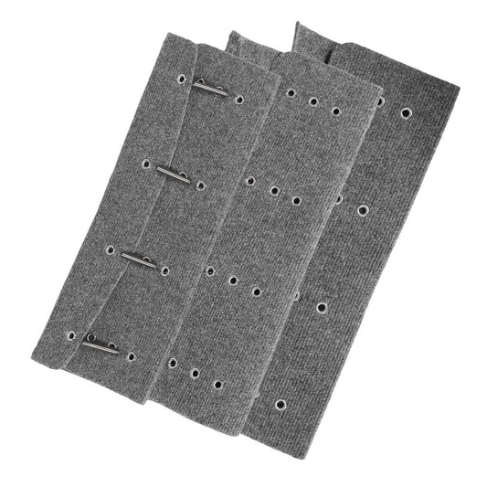 3-Pack Adjustable Grey RV Step Mats Non- Wide Camper Stair Covers for Easy Installation and Outdoor Use