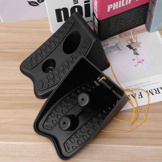 wheel chocks for rv trailer 2PCS Black Rubber Stop Block for Vehicle Stabilization