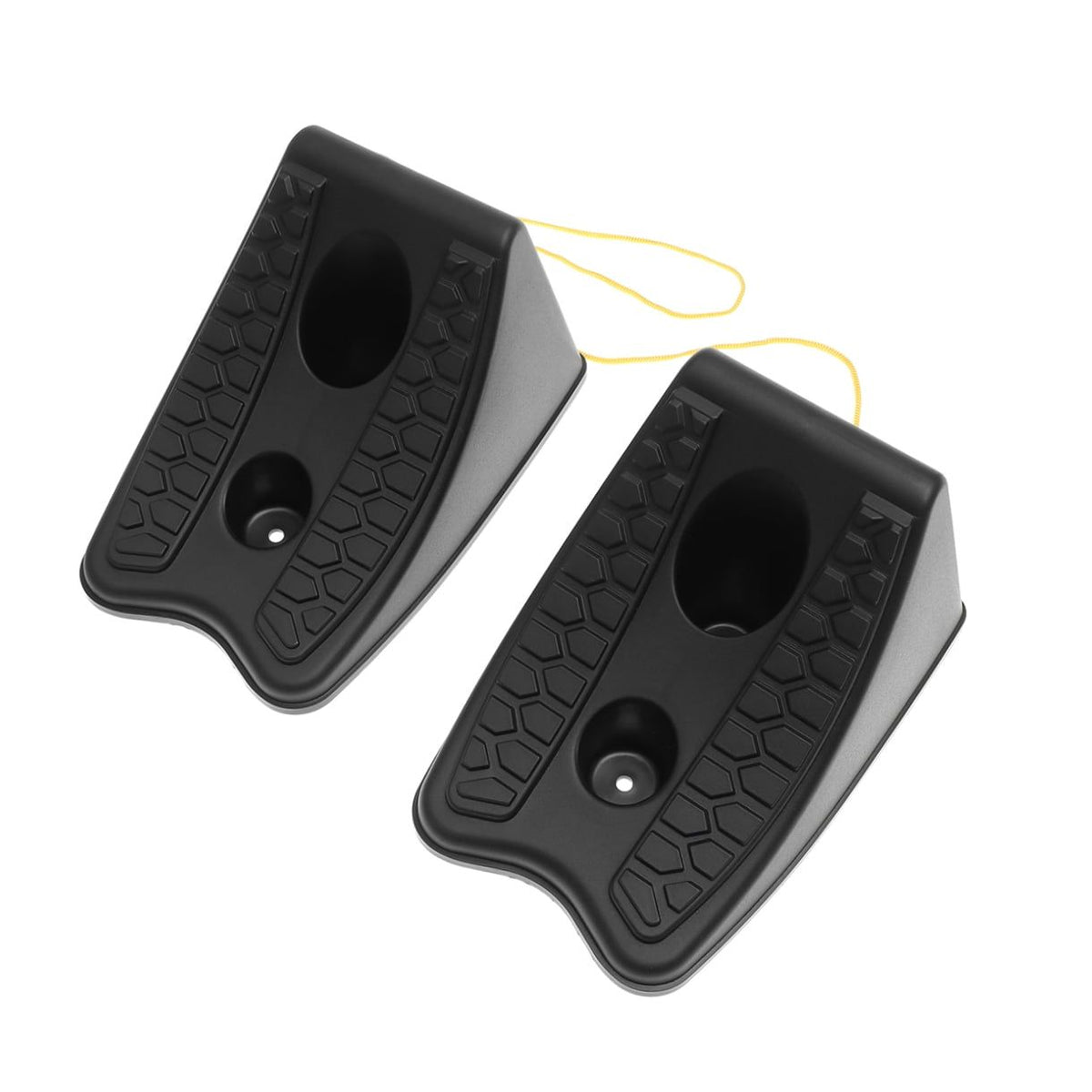 wheel chocks for rv trailer 2PCS Black Rubber Stop Block for Vehicle Stabilization