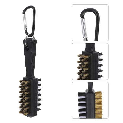 Double-Sided Golf Brush Cleaner with Scrubber for Golf and Grips