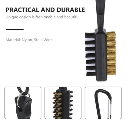 Double-Sided Golf Brush Cleaner with Scrubber for Golf and Grips