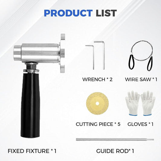 Inside Pipe Cutter for PVC Pipe, PVC Cutter Tool Set with Adjustable Depth Gauge with 5PCS Blades, Internal Pipe Cutter,1 x guide bar 1 x handle 5 x saw blades 1 pair x gloves 1 x jigsaw,As Shown