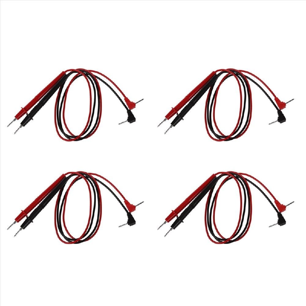 4X Multimeter Meter Universal Test Lead Probe Wire Cable 1000V 0.8M,4 Pair x Multimeters Probe Lead,Black& Red