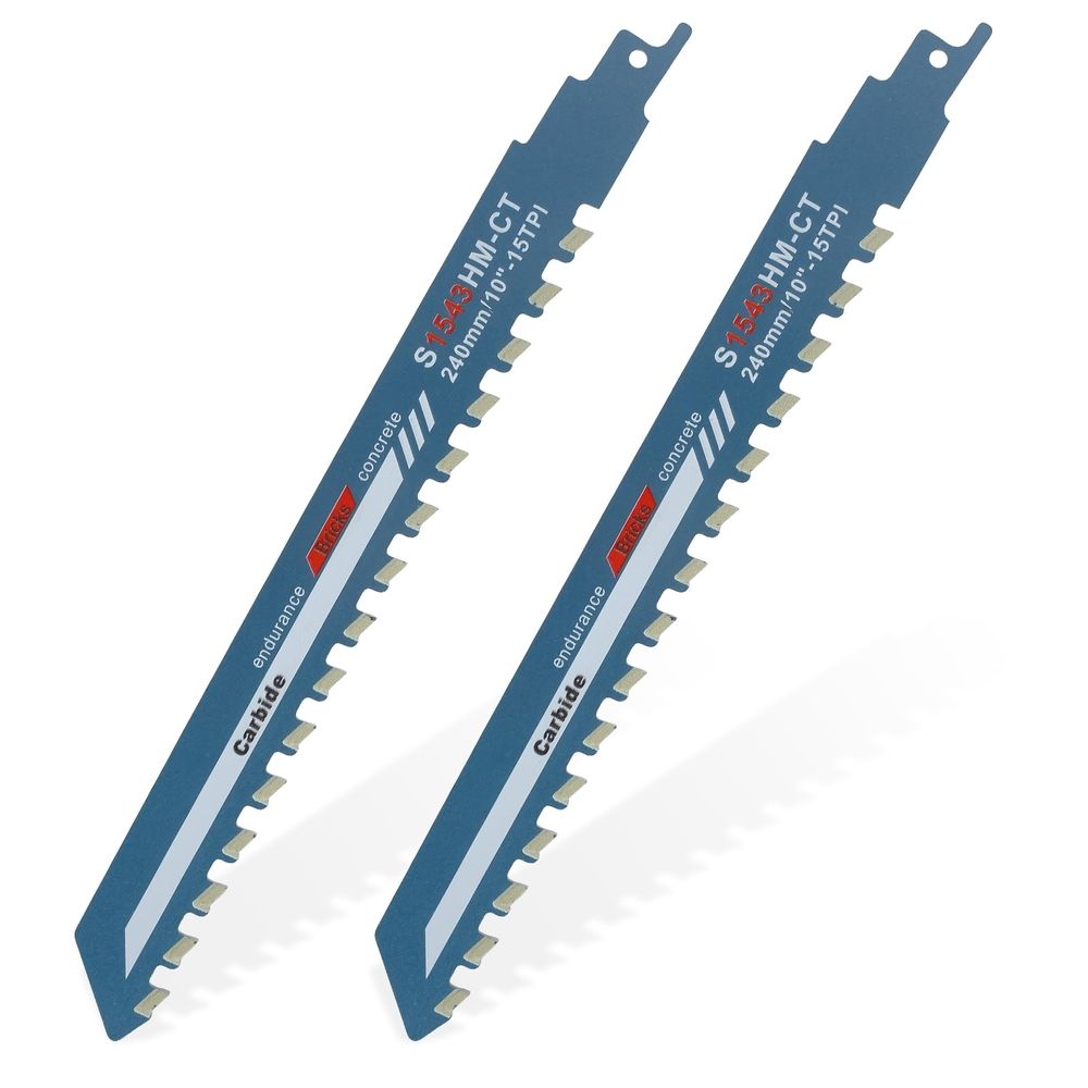 2Pcs Cemented Carbide Reciprocating Saw Blade Stable Cutting Concrete Saw Blade Reduce Dust Reciprocating Cutting Tool for Ceramic