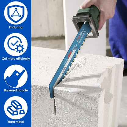 2Pcs Cemented Carbide Reciprocating Saw Blade Stable Cutting Concrete Saw Blade Reduce Dust Reciprocating Cutting Tool for Ceramic