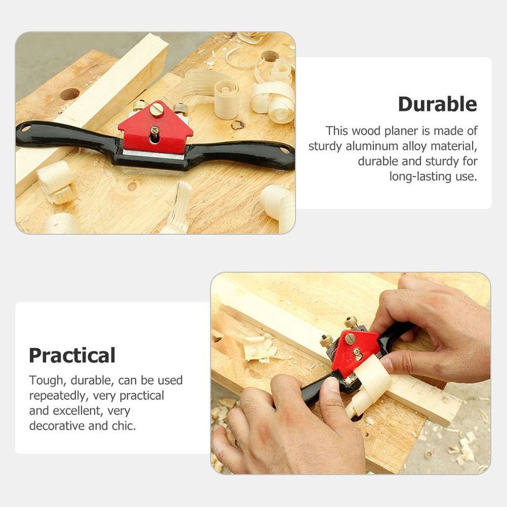 Premium Hand Planer Spokeshave with Black Alloy Steel Blade for Precision Wood Shaping and Carpentry Work
