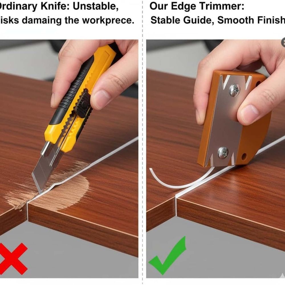 Mini Edge Banding Trimmer Tool, Veneer Edge Bander for Woodworking Deburring - Portable Hand Planer Cutter for PVC ABS Wood Corners, 1 Pcs, 2.56x1.7