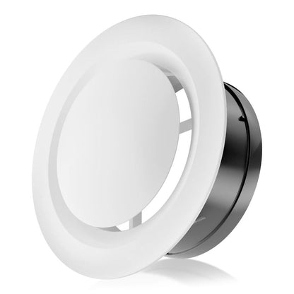 Adjustable 6Inch Round Vent Cover Adjustable Exhaust Vent Ducting Ventilation Grilles for Ceiling Wall Airflow Control